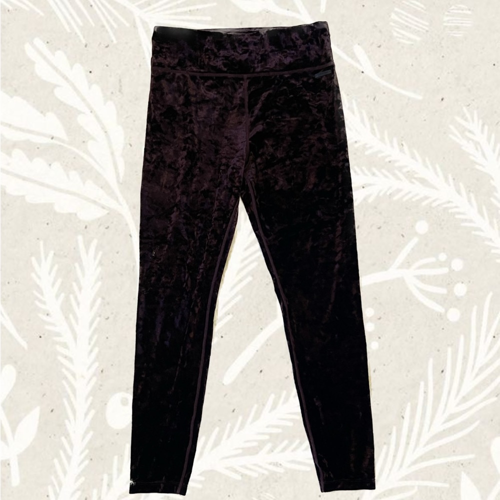 Calvin Klein Performance Stretchy Deep Purple Velvet Leggings - Lighlty used!